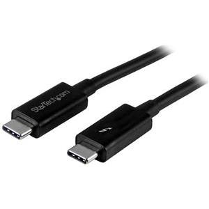 StarTech.com 20Gbps Thunderbolt 3 Cable - 3.3ft/1m - Black - 4k 60Hz - Certified TB3 USB-C to USB-C Charger Cord w/ 100W Power Delivery (TBLT3MM1M) - Thunderbolt cable - 1 m