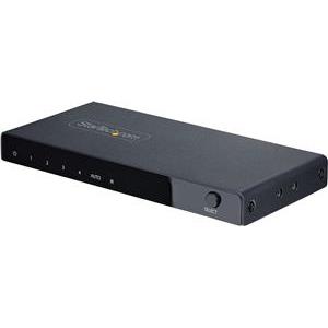 StarTech.com 4-Port 8K HDMI Switch, HDMI 2.1 Switcher 4K 120Hz HDR10+, 8K 60Hz UHD, HDMI Switch 4 In 1 Out, Auto/Manual Source Switching, Remote Control and Power Adapter Included - 7.1 Channel Audio/
