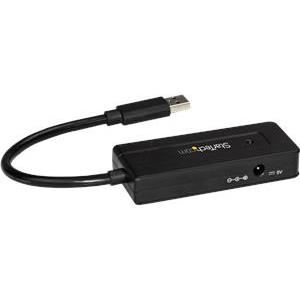 StarTech.com 4 Port USB 3.0 Hub SuperSpeed 5Gbps with Fast Charge Portable USB 3.1/USB 3.2 Gen 1 Type-A Laptop/Desktop Hub, USB Bus Power or Self Powered for High Performance, Mini/Compact - 15W of Sh