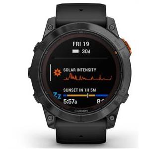 Pametni sat GARMIN Fenix 7X PRO Solar, GPS, multisport, Slate Gray SS, crni remen, 010-02778-01