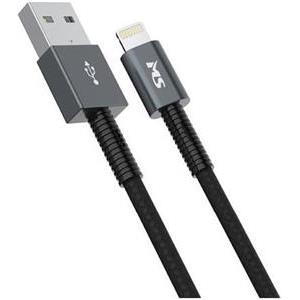 MS CABLE 2,4A USB-A 2.0 ->LIGHTNING, 1m, crni