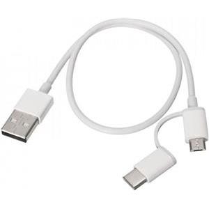 Mi 2-in-1 USB Cable Micro USB to Type C 30cm white