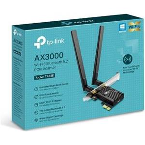 AX3000 Dual Band Wi-Fi 6 Bluetooth PCI Express AdapterSPEED: 2402 Mbps at 5 GHz + 574 Mbps at 2.4 GHzSPEC: 2× High Gain External AntennasFEATURE: MU-MIMO, OFDMA, 1024 QAM, HE160, WPA3, Bluetooth 5.2