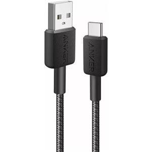 Anker 322 pleteni kabel USB-A na USB-C, 1.8m, crni, A81H6G11
