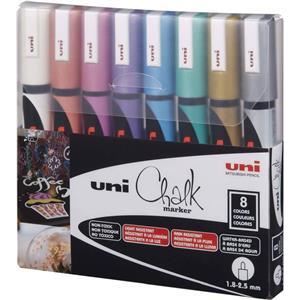 Marker Uni pwe-5m kreda metallic 8/1 pak