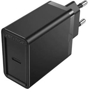 Vention 1-port USB-C Wall Charger (30W) EU-Plug, Black