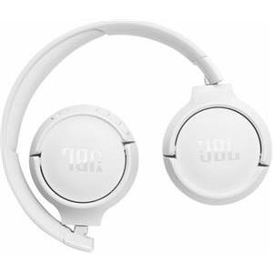 JBL Tune 520BT Bluetooth on-ear wireless headphones, white.