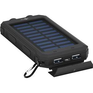 Powerbank solarni GOOBAY 8000mAh, 2xUSB-A 2.0, micro-USB PD,s LED svijetlom i kompasom, crni
