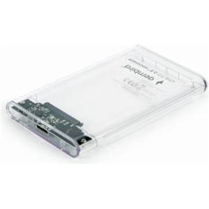 Gembird USB 3.0 2.5'' enclosure, for 9.5 mm drive, transparent plastic