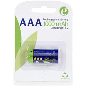 Gembird Ni-MH rechargeable AAA batteries, 1000mAh, 2pcs blister pack