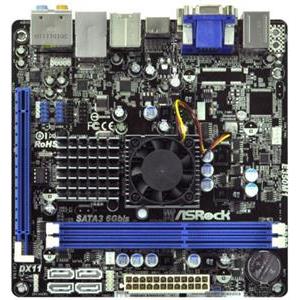 Matična ploča Asrock E350M1 USB3 - AMD A50M Chipset, AMD Dual-Core Zacate E350 APU, Mini-ITX, 2 x DDR3 1066, Integrated AMD Radeon HD 6310 graphics, DX11 class iGPU, Pixel Shader 5.0, Gigabit LAN