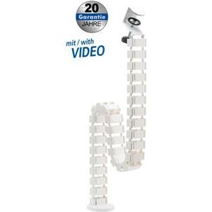 Transmedia Flexible Cable Management with clamp, White