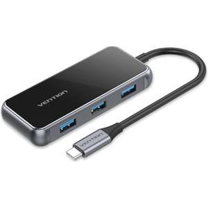 Vention USB-C to HDMI USB3.0*3 RJ45 PD Docking Station 0.15m Gray