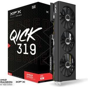 XFX AMD RX-7700XT QICK319 BLACK 12GB GDDR6 192bit, 2599 MHz / 18 Gbps, 3x DP, 1x HDMI, 3 fan, 2 slot
