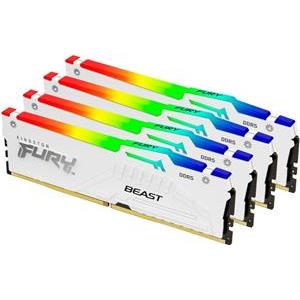 Kingston DRAM 64GB 6000MT/s DDR5 CL40 DIMM (Kit of 4) FURY Beast White RGB XMP EAN: 740617335088