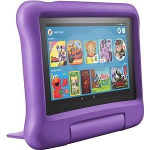 Amazon Fire 7 Kids Tablet (2022) WiFi 16 GB, mit violetter HĂĽlle, ohne Werbung