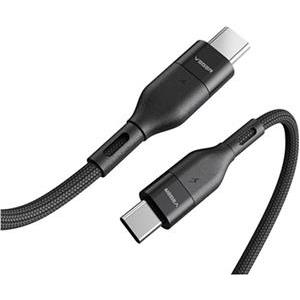 VEGER CC01 braided cable USB-C to USB-C, 60W, 1.2 m, black.
