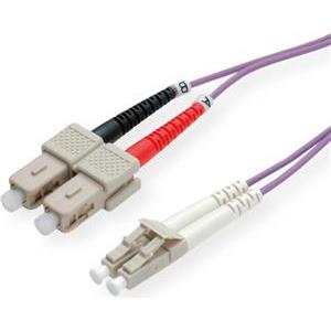 Roline optički mrežni kabel LC-SC, 50/125 OM4, 10m, ljubičasti