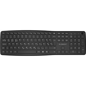 Keyboard ELEMENT ERGO S wireless + Bluetooth / backlit / low-profile / rechargeable (black)