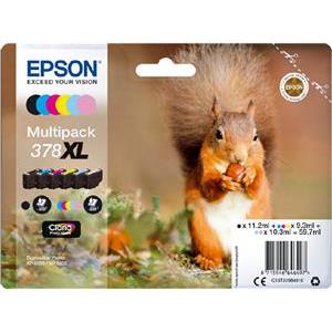 TIN Epson Tinte 378XL C13T37984010 Multipack (BKMCY/Hellmagenta/Hellcyan) 6er bis zu 830 Seiten