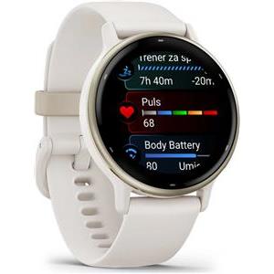Pametni sat GARMIN Vivoactive 5 Ivory Cream Gold remen, 010-02862-11