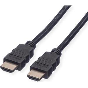 Roline VALUE Ultra HD 8K HDMI kabel sa mrežom, M/M, crni, 1.0m