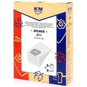 Worki K&M Z11 Zelmer Elf F 5szt + 2 filtry