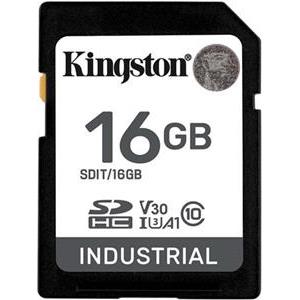 SD Card 16GB Kingston SDHC Industrial -40C to 85C retail