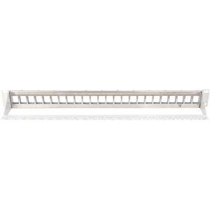 Modular Patch Panel, shielded 24-port, Blank, 1U, Rack Mount, color grey transp. label field