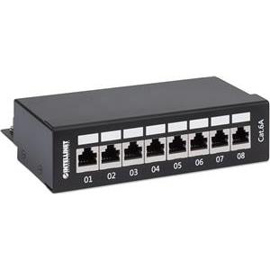 INTELLINET 8-Port Cat6a Patch Panel FTP Desktop black