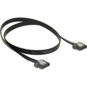 Cable SATA FLEXI 6 Gb/s 20 cm black metal
