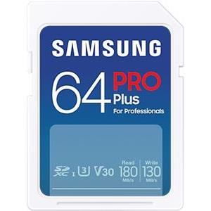 Samsung PRO Plus SDXC 64GB UHS-I U3 [Zapis 130MB/s Odczyt 180MB/s] v 2023