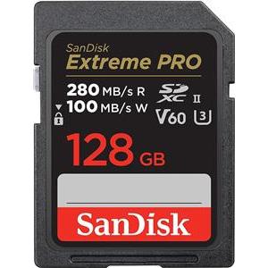 SanDisk Extreme PRO 128GB V60 UHS-II SD, 280/100MB/s, V60, C10, UHS-II