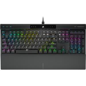 Corsair K70 RGB PRO Mechanical Gaming Keyboard, Backlit RGB LED, CHERRY MX Red, Black, Black PBT Keycaps, EAN:0840006645856