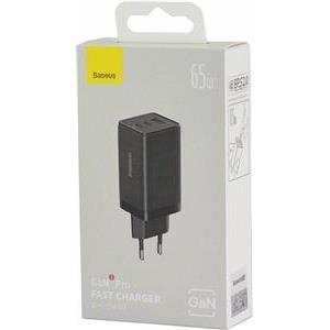 Baseus GaN5 Pro Fast Charger 2C+U 65W EU (black)