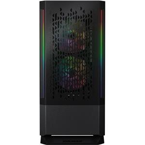 COUGAR | MX430 Air RGB Black | PC Case | Mid Tower / Air Vents Front Panel with ARGB strips / 3 x ARGB Fans / 4mm TG Left Panel