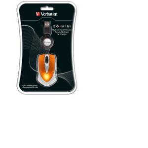 Miš Verbatim GO Mini Optical Travel USB3.0/2.0, Volcanic Orange