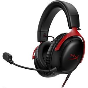 Slušalice HyperX Cloud III, žičane, gaming, DTS, mikrofon, over-ear, PC, PS4, PS5, Xbox, Switch, crveno-crne, 727A9AA