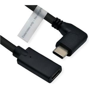 Roline USB-C produžni kabel (DP Alt Mode) C-C, M- kutni/F, 2m 