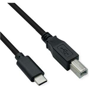 Roline USB2.0 Kabel TIP C, C - B, M/M, 3m, crni