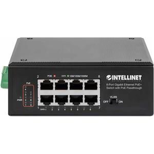 INTELLINET 8-Port PoE+ Gigabit Switch mit PoE-Passthrough