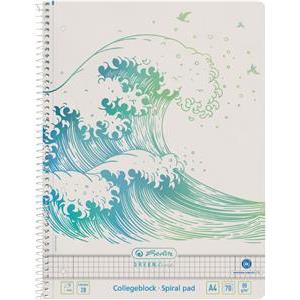 Blok kolegij A4 karo 70L Greenline Wave Herlitz 50033478