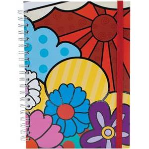 Blok kolegij A4 crte 120L s gumicom Flowers 4 Marker 2417