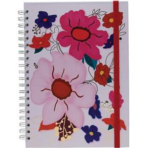 Blok kolegij A4 crte 120L s gumicom Flowers 3 Marker 2419