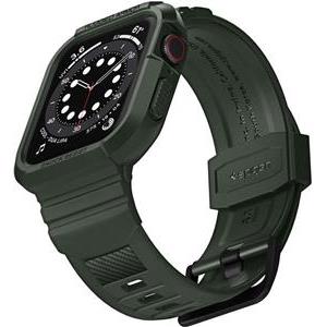 Spigen Rugged Armor Pro, zaštitna maska s remenom za Apple pametni sat, zelena - Apple Watch 8/7 (45mm)/SE 2022/6/SE/5/4 (44mm)