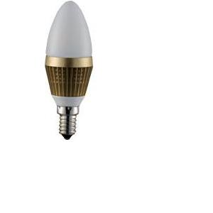 EcoVision LED žarulja E14 svijeća mliječna,3W, 2700K, topla-bijela, dimmable, zlatna