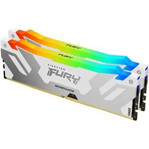 Kingston 64GB 6400MT/s DDR5 CL32 DIMM (Kit of 2) FURY Renegade RGB White XMP KF564C32RWAK2-64