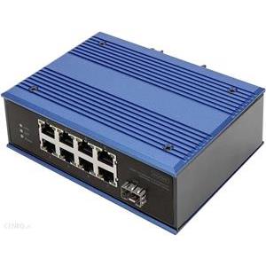 DIGITUS Industrial Ethernet Switch - 9 Ports - 8x Base-Tx (10/100) - 1x Base-Fx (100) SFP