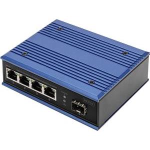 DIGITUS Industrial Ethernet Switch - 5 Ports - 4x Base-Tx (10/100/1000) - 1x Base-Fx (1000) SFP - PoE