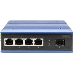 DIGITUS Industrial Ethernet Switch - 5 Ports - 4x Base-Tx (10/100) - 1x Base-Fx (100) SFP